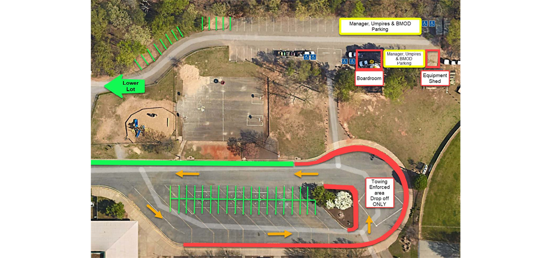 Parking at Robious Athletic Complex